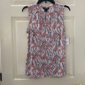 Liz Claiborne Pink Pattern Sleeveless Blouse